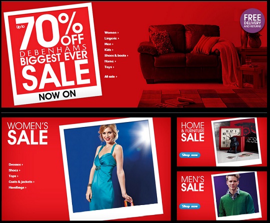 Debenhams Promotional Code: 10% Off Including Sale And Free Delivery