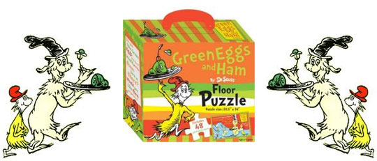 Green Eggs and Ham Floor Puzzle Dr. Seuss