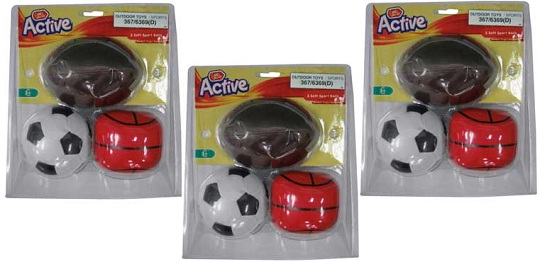 Chad Valley Soft Soccer, Basketball and Rugby Ball Set 99p @ Argos