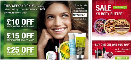 The Body Shop Promotional Code: &pound;10, &pound;15, &pound;25 Off