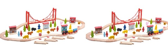Carousel Wooden 60 Piece Train Set £8.84 @ Tesco Direct Carousel Wooden 60 Piece Train Set £8.84 @ Tesco Direct
