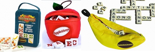 Bananagrams, Appletters, Fruitominoes Review