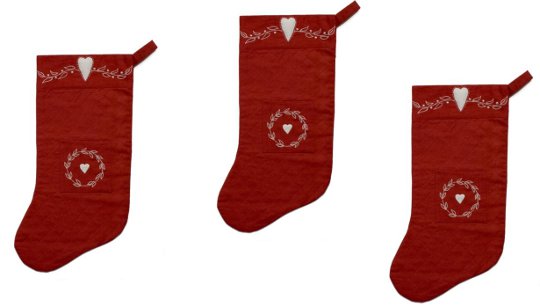 Red Linen Stocking £5 @ Lula Sapphire Red Linen Stocking £5 @ Lula Sapphire