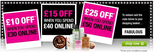 The Body Shop Promotional Code: £10, £15, Or £25 The Body Shop Promotional Code: £10, £15, Or £25