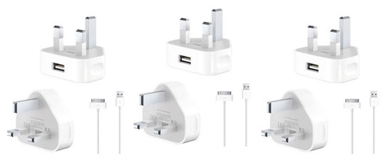 Genuine Apple USB Plug Adapter And Cable &pound;8.99 @ Play