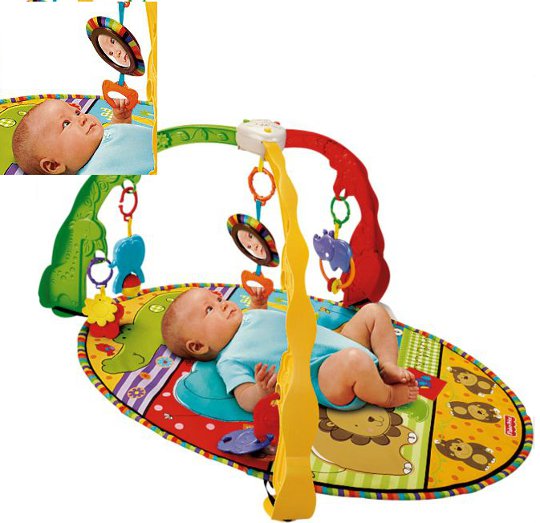 Fisher-Price Luv U Zoo Musical Mirror Activity Arch Baby Gym &pound;14.99 @ Argos
