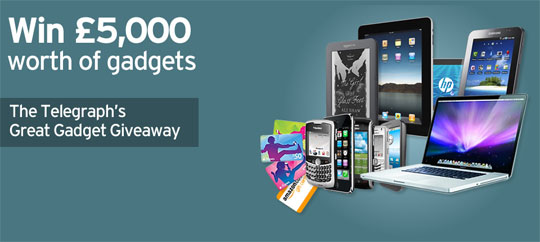 Free Competitions: Win £5000 Worth of Gadgets Free Competitions: Win £5000 Worth of Gadgets