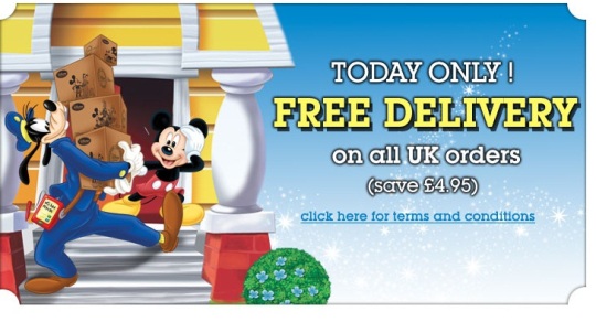 Disney Store Online Free UK Delivery Today Only @ The Disney Store