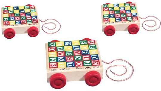 Melissa And Doug ABC Building Block Cart &pound;9.38 @ Amazon