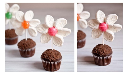 Spring Flower Pot Mini Muffins