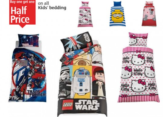 Buy One Get One Half Price On All Children's Bedding @ Argos