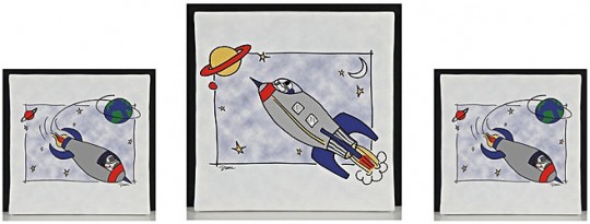Pair Of Rocket Canvas Prints &pound;5 @ Tesco