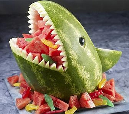 Shark Fruit Salad - Birthday Cake Alternative Perhaps?