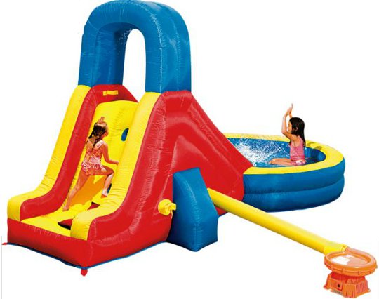Splash Blast Inflatable Lagoon Slide And Paddling Pool &pound;99.99 @ Argos