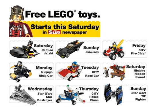 Kids Freebie: Lego Toys In The Sun Newspaper 19th Of May To 27th Of May