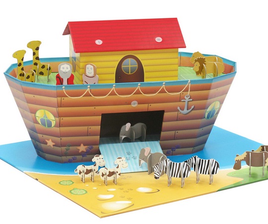 Krooom Cardboard Noah's Ark With Animals Playset &pound;7.02 @ Amazon