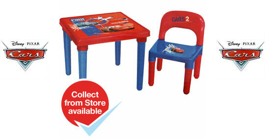 Disney Cars Plastic Table And Chair &pound;14.99 @ Home Bargains