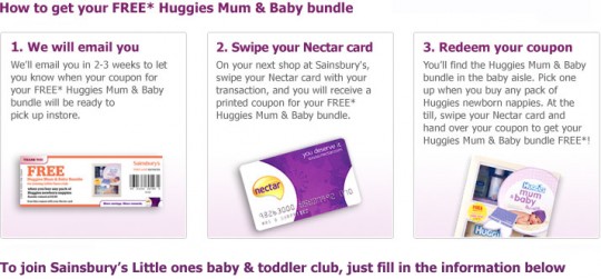 Baby Freebie: Free Huggies Mum And Baby Bundle @ Sainsburys