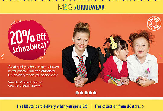 20% Off School Uniform @ M&amp;S