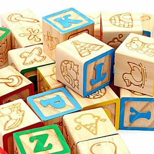 26 Wooden Play And Learn Blocks &pound;3 @ Asda