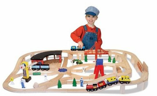 Melissa And Doug Deluxe Wooden Railway Set £51.83 @Amazon Melissa And Doug Deluxe Wooden Railway Set £51.83 @Amazon