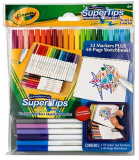  Crayola Supertips Sketch And Colour Set &pound;6.99 @ Argos