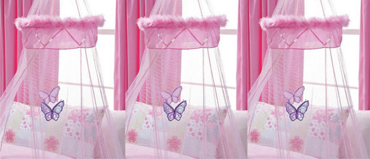 Fluffy Bed Canopy With Butterflies &pound;9.98 @ Tesco