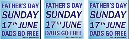 Dad&rsquo;s Go Free 17 June @ Blackpool Pleasure Beach