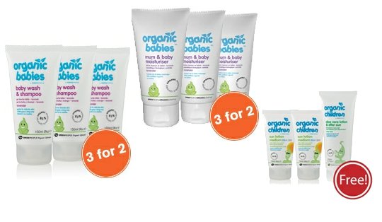 Organic Babies Products 3 For 2 @ GreenPeople