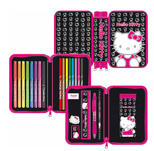 Hello Kitty Two-Tier Filled Pencil Case &pound;3.79 @ Home Bargains