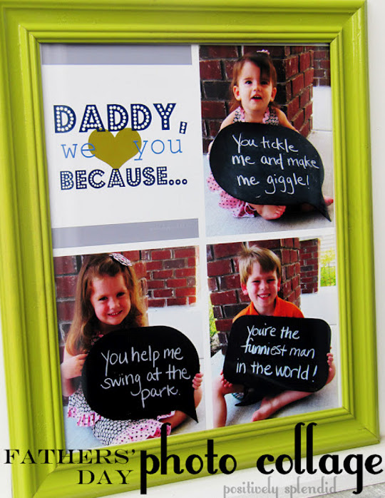 Father's Day Photo Message Collage Father's Day Photo Message Collage