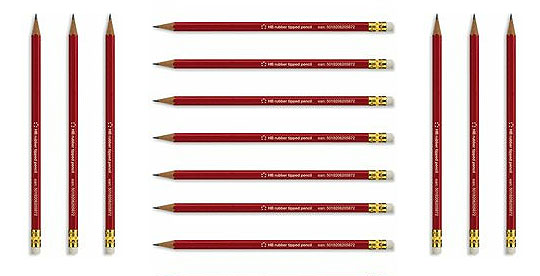 12 HB Pencils With Eraser 87p @ Amazon