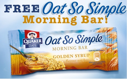 Kids Freebie: Free Quaker Oats Golden Syrup Morning Bar Kids Freebie: Free Quaker Oats Golden Syrup Morning Bar
