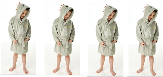 Personalised Dinosaur Robe &pound;4.99 @ 24Studio