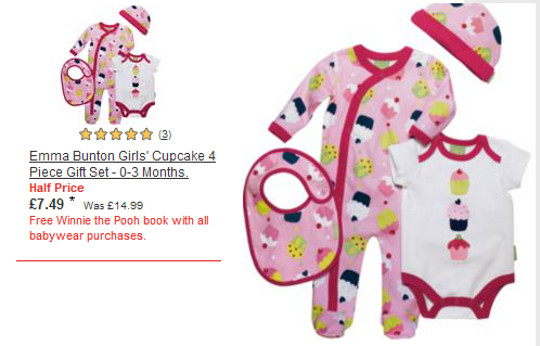 Emma Bunton Girls' Cupcake 4 Piece Gift Set Plus Free Winnie The Pooh Book £7.49 @ Argos Emma Bunton Girls' Cupcake 4 Piece Gift Set Plus Free Winnie The Pooh Book £7.49 @ Argos
