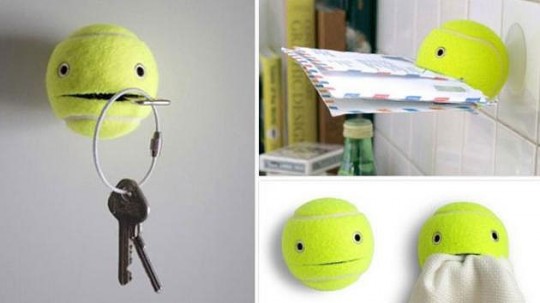 Tennis Ball Towel, Key Or Memo Grabbers