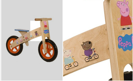 Peppa Pig Wooden Balance Bike &pound;35 @ Woolworths.co.uk