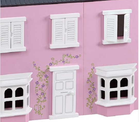 Traditional Pink Wooden Dolls House &pound;35 @ ASDA