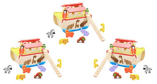 Noah's Ark Wooden Shape Sorter &pound;7.50 @ Kiddicare