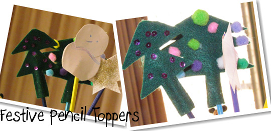 Workshop Wednesday: Christmas Pencil Topper Crafts