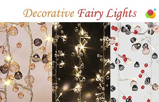 Fairy Lights With Coloured Crystals From &pound;16 @ LyncMeUp