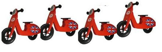  John Crane Tidlo Red Scooter Balance Bike &pound;34.95 @ The Wooden Toy Box