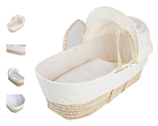 Clair De Lune Broderie Anglaise Moses Basket &pound;22.45 @ Tesco