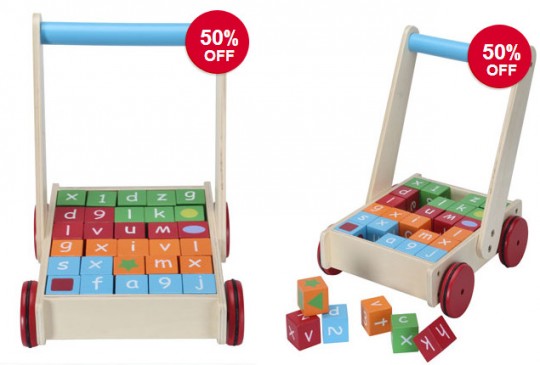 Buzzing Brains Wooden Baby Walker With Blocks £11 @ Kiddicare Buzzing Brains Wooden Baby Walker With Blocks £11 @ Kiddicare