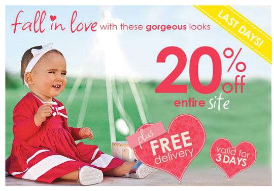 20% Off Everything Plus Free Delivery @ Pumpkin Patch