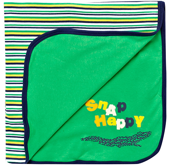 Bluezoo Green Multi Striped Baby Blanket &pound;2.80 @ Debenhams