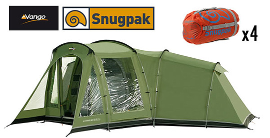 Free Competitions: A Vango Diable 400 Four-Man Tent And Snugpak Sleeping Bags Worth &pound;499