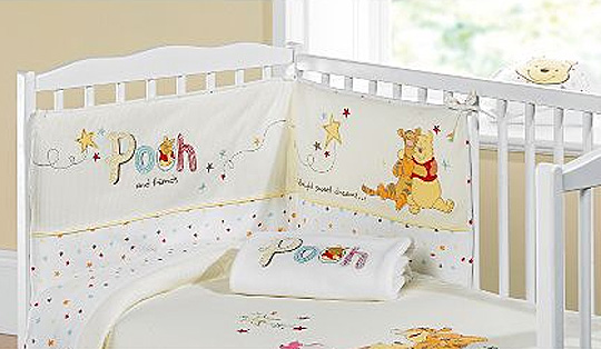 Winnie The Pooh Cot, Mattress And Bedding Bundle (Plus FREE Delivery) &pound;120 @ Adsa Direct