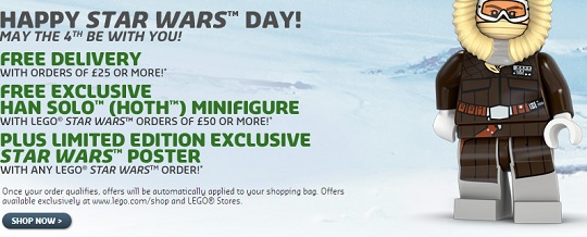 Happy Star Wars Day! Free Exclusive Han Solo Figure @ Lego