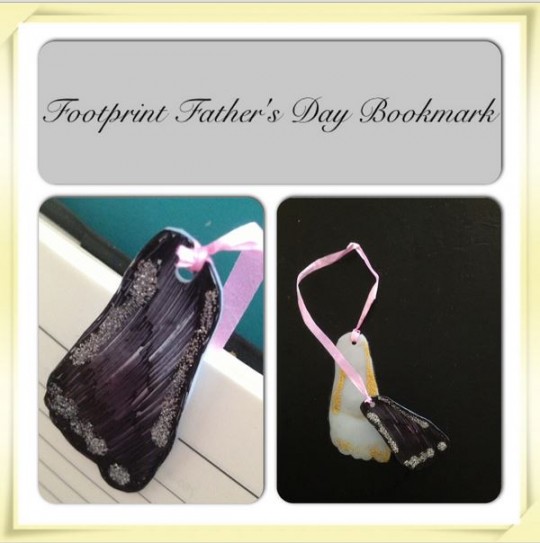 Footprint Father's Day Bookmark